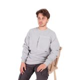 CAZADOR Erkek Slim Fit Sweatshirt, Bisiklet Yaka, Uzun Kol, Gri, XXL