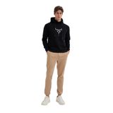 CAZADOR Erkek Slim Fit Sweatshirt, Bisiklet Yaka, Uzun Kol, Siyah, S