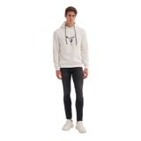 CAZADOR Erkek Sweatshirt, Bisiklet Yaka, Slim Fit, Ekru, XL
