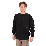 CAZADOR Erkek Sweatshirt, Bisiklet Yaka, Slim Fit, Siyah, XL