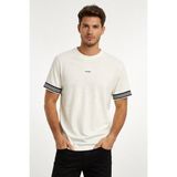 Cazador Erkek T-Shirt Dokuma Kısa Kol 44710 Ekru