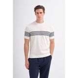Cazador Erkek Triko T-Shirt 30400 Ekru - Açık Ekru - XL