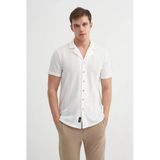 Cazador Örme Erkek K.kol Gömlek Slim Fit Ekru 2000