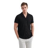 Cazador Örme Erkek K.Kol Gömlek Slim Fit Siyah 2000 Siyah XL