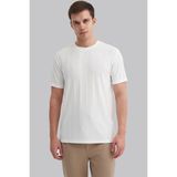 Cazador Pablo Erkek Çizgi Dokulu Premium Regular Fit Bisiklet Yaka T-Shirt 4203 - Beyaz