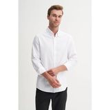 Cazador Pamuk Flam Kumaş Vintage Gömlek Regular Fit - Beyaz - XL