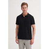 Cazador Polo T-Shirt Erkek Regular Fit Viskon 42040 Siyah - XL