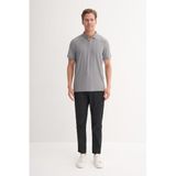 Cazador Polo Yaka T-shirt, Erkek, Gri, L Beden,%66 Polyester+%32 Viskon+%2 Elastan