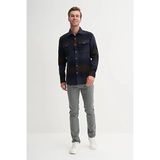 Cazador Regular Fit Cepli Oduncu Desenli Vintage Gömlek-23005 LACİVERT S