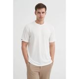Cazador Regular Fit Dokulu Beyaz Erkek T-Shirt 42530 - XL