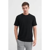 Cazador Regular Fit Dokulu Siyah Erkek T-Shirt 42530