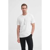 Cazador Regular Fit Ekru Erkek T-Shirt 40910 - XL