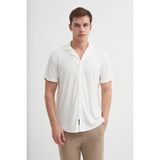 Cazador Regular Fit Örme Beyaz Erkek Gömlek 20410 - XL