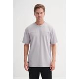 Cazador Relax Fit Bisiklet Yaka Örme Gri Erkek T-Shirt 40070