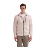 Cazador Shadow Regular Fit Kürklü Dik Yaka Sweat Hırka-50960 Ekru L L