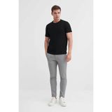 Cazador Slim Fit Bisiklet Yaka Örme Siyah Erkek T-Shirt 41770
