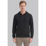 Cazador Snow Erkek Ince Kapüşonlu Fermuarlı Sweatshirt Regular Fit Günlük Hoodie 54305 - Siyah
