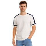 Cazador Triko Bisiklet Yaka T-shirt Erkek 34045 Ekru Ekru