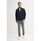Cazador Vintage Polar Kumaş Regular Fit Dik Yaka Sweat Hırka, Soft Blue, XL