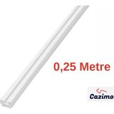 Cazimo Beyaz Pvc Tekli Perde Rayı Korniş Sistemi 0,25 Metre Dayanıklı Perde Tutucu
