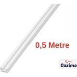 Cazimo Pvc Tekli Perde Rayı Korniş Sistemi Ölçü Seçenekli Tavan Kornişi - Beyaz - 0,5 metre
