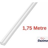 Cazimo Pvc Tekli Perde Rayı Korniş Sistemi Ölçü Seçenekli Tavan Kornişi - Beyaz - 1,75 metre