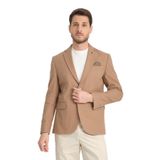 Cazino Erkek Vizon Slim Fit Dar Kesim Desenli Yarım Astar Mevsimlik Blazer Ceket Vizon 48