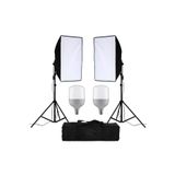cazipshop 50x70 Softbox Güçlü Led Ampullü Youtube Video ve Fotoğraf 2li Softbox Sürekli Işık Seti