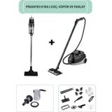 Cb-107C Çok Fonksiyonlu Buharlı Temizlik Makinası / Ek200 Torbasız Kablolu Dikey Süpürge