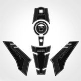 Cb 250 R Tank Pad Set Motorsiklet Koruma Siyah-Gümüş