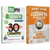 Cba + İndeks 2026 Kpss Coğrafya Pusulası Soru Bankası + 30 Deneme 2 Li Set - Barış Salt, Alican Demir Cba + İndeks Akademi Yayınları