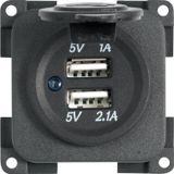 CBE MP2USB 5V 1A + 2.1A Çift USB Şarj Soketi Kapaklı Giriş