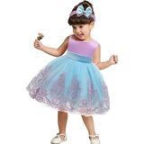 CBTX Cbtxglobal Kız Bebek Straplez Fiyonklu Prenses Abiye Elbise + Saç Bandı (534303064) - 90 cm - Mavi