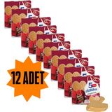 Cc 12 Adet Kalp Şekilli 5 Dakika Hazır Mozaik Pasta - 20 cm Çapında 4 Kat Kalp Şekilli Pasta Tabanı Bisküvisi