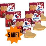 Cc 5 Adet Kalp Şekilli 5 Dakika Hazır Mozaik Pasta - 20 cm Çapında 4 Kat Kalp Şekilli Pasta Tabanı Bisküvisi