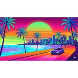 C&C Dream Artworks Factory Miami Sanat Eseri, Poster, 60x90 cm, Ahşap Natürel Çerçeve