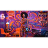 C&C Dream Artworks Factory Retro Disco Sanat Eseri Poster, 40x60 cm, Beyaz Artbox Çerçeveli
