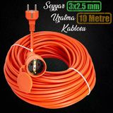 Cca Alüminyum Alaşımlı Seyyar Uzatma Kablosu 3X2.5 Mm 10 Metre