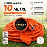 Cca Kablolu Seyyar Uzatma Kablosu 3x2.5 mm 10 Metre - Çok Renkli
