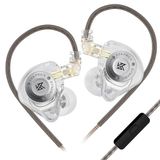 CCA KZ EDX Pro X Kulak İçi Kulaklıklar, HiFi IEM Kulaklıklar, Çıkarılabilir Kablo ile Derin Bas Sesli Kulak İçi Monitör, Odyofil Dj Şarkıcıları için-Beyaz Mikrofon