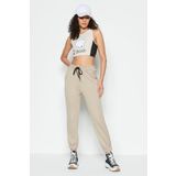 C&City 806 Jogger Lastikli Spor Taş Kadın Eşofman Altı