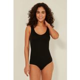 C&City C11924 Siyah Kalın Askılı Çıtçıtlı Body