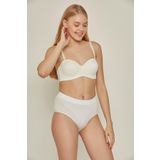 C&City C17025 Beyaz Dikişsiz Düşük Bel İnce Slip Korse