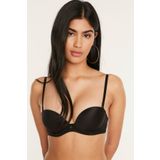 C&City C17040 Siyah Dekolte Double Push-Up Straplez Sütyen