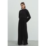 C&City Pure Touch Pileli Bol Pantolon CC7006 Siyah