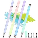 CCIVV Dokunmatik Ekranlar için Stylus Kalemler (4 Adet), Manyetik Kapaklı Yüksek Hassasiyetli Disk Kalemi, iPhone, iPad Pro, Mini, Air ve Samsung Tabletlerle Uyumlu 2'si 1 Arada Stylus Kalem