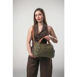 Ççs 18068 Yeşil Camel Kadın Omuz Çantası