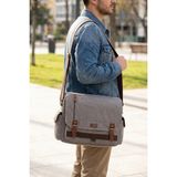 Ççs 31466 Omuz Askılı Kanvas Postacı Çantası Çapraz Çanta - One Size - Gri