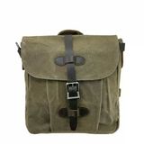 Ççs 31487 Haki Mumlanmış Kanvas Retro Omuz Çantası
