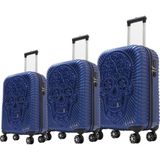 Ççs 5186 Lacivert Büyük+Orta+Kabin Boy Valiz Seti